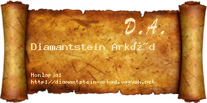 Diamantstein Arkád névjegykártya